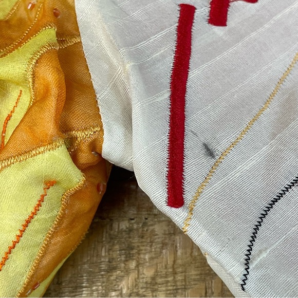 Vtg Florissant Medium New York Long Sleeve Embroidered Shirt Jacket Artsy Silk - Picture 10 of 12